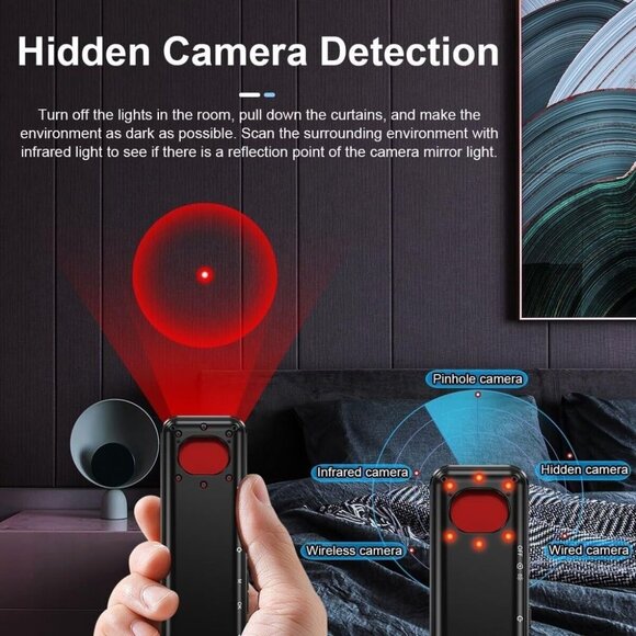 Hidden Camera Detector for Hotels RF Detector Bug Detector Hidden Devices - Picture 6 of 6